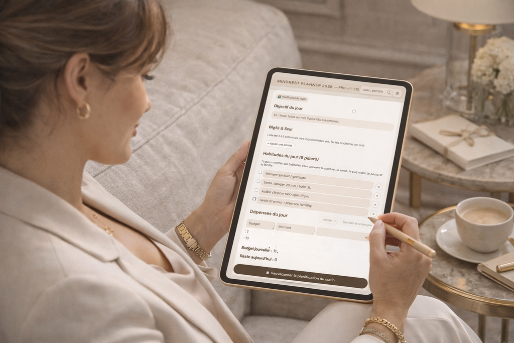 MindRest Digital Planner 2026 – Clarté, Structure et Maîtrise du Temps